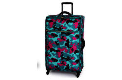 it Luggage Large Camo Suitcase - Green/Purple